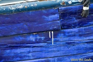 Makalös blå bordläggning