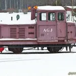 Lokomotor i vinterlandskap